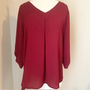 Pleat Front Blouse.